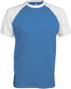 Dapi | Tee Shirt publicitaire pour homme Aqua blue Blanc
