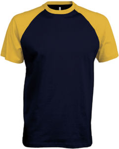 Dapi | Tee Shirt publicitaire pour homme Marine Jaune