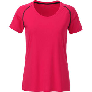 Doggoo | Tee Shirt publicitaire pour femme Rose Vif Titane