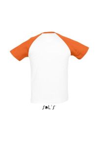 Funky | Tee Shirt publicitaire pour homme Blanc Orange 2