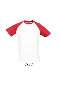Funky | Tee Shirt publicitaire pour homme Blanc Rouge