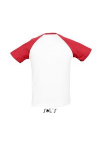 Funky | Tee Shirt publicitaire pour homme Blanc Rouge 2