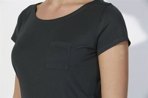 Glows Modal Pocket | Tee Shirt publicitaire pour femme Noir 3