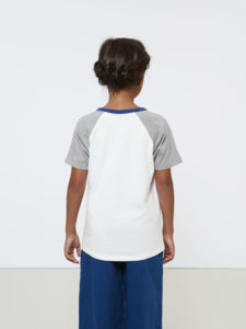 Jump Short Sleeve | Tee Shirt publicitaire pour enfant Blanc Gris chiné 3