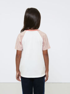 Jump Short Sleeve | Tee Shirt publicitaire pour enfant Blanc Rose/Crème chiné 3