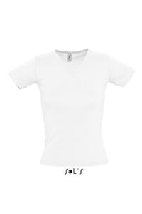 Lady V | Tee Shirt publicitaire pour femme Blanc