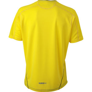 Luje | Tee Shirt publicitaire pour homme Jaune Citron Gris Fer 2