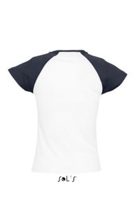 Milky | Tee Shirt publicitaire pour femme Blanc Marine 2