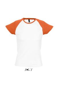 Milky | Tee Shirt publicitaire pour femme Blanc Orange