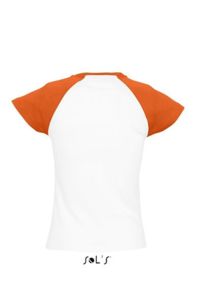 Milky | Tee Shirt publicitaire pour femme Blanc Orange 2