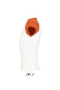Milky | Tee Shirt publicitaire pour femme Blanc Orange 3