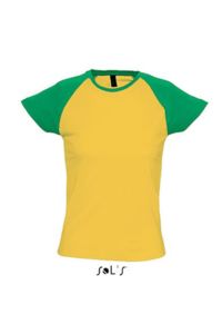 Milky | Tee Shirt publicitaire pour femme Jaune Vert Prairie