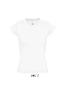 Moon | Tee Shirt publicitaire pour femme Blanc