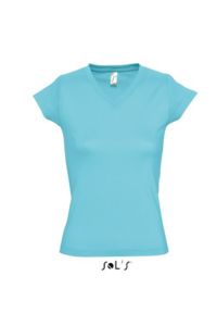 Moon | Tee Shirt publicitaire pour femme Bleu Atoll