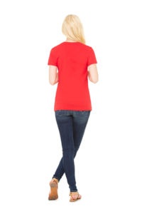 Moovu | Tee Shirt publicitaire pour femme Rouge 3