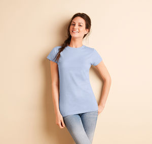 Qevo | Tee Shirt publicitaire pour femme Bleu clair 2