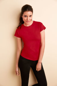 Qevo | Tee Shirt publicitaire pour femme Rouge 2