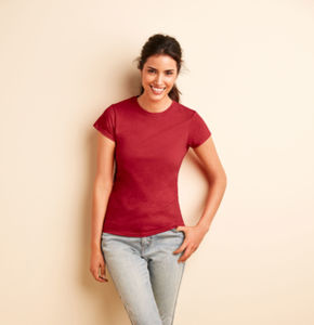 Qevo | Tee Shirt publicitaire pour femme Rouge 3