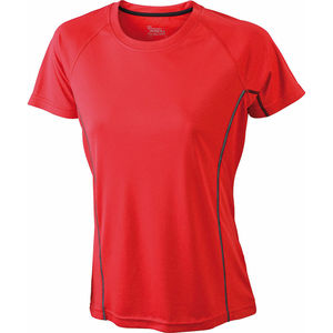 Soona | Tee Shirt publicitaire pour femme Rouge Noir