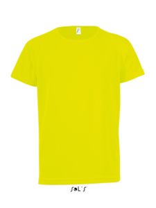 Sporty Kids | Tee Shirt publicitaire pour enfant Jaune Fluo