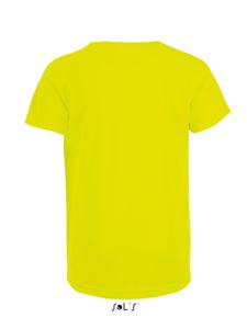 Sporty Kids | Tee Shirt publicitaire pour enfant Jaune Fluo 2