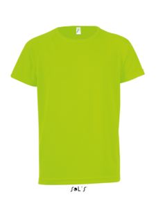 Sporty Kids | Tee Shirt publicitaire pour enfant Vert Fluo