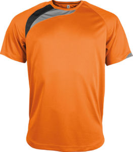 Zonne | Tee Shirt publicitaire pour homme Orange Noir Gris