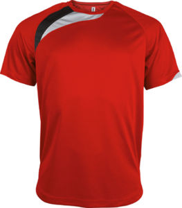 Zonne | Tee Shirt publicitaire pour homme Rouge Noir Gris