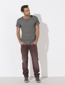 Chills Slub | Tee Shirt personnalisé pour homme Gris effet fumé noir