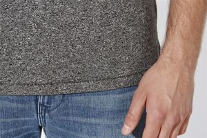 Chills Slub | Tee Shirt personnalisé pour homme Gris effet fumé noir 5