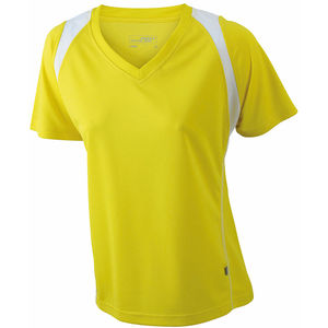 Mide | Tee Shirt personnalisé pour femme Jaune Blanc