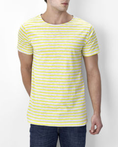 Miles Men | Tee Shirt personnalisé pour femme Blanc Jaune