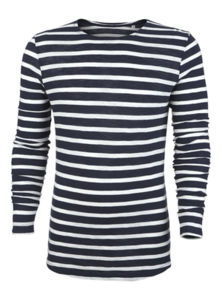 Navigates | Tee Shirt personnalisé pour homme Blanc Bleu marine 10