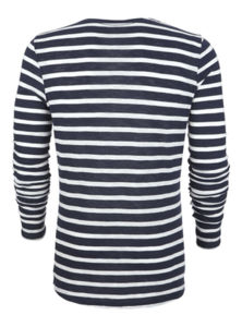 Navigates | Tee Shirt personnalisé pour homme Blanc Bleu marine 12