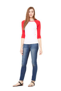 Noossy | Tee Shirt personnalisé pour femme Blanc Rouge 1