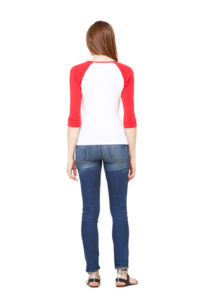 Noossy | Tee Shirt personnalisé pour femme Blanc Rouge 3