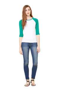 Noossy | Tee Shirt personnalisé pour femme Blanc Vert Kelly 2