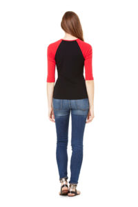 Noossy | Tee Shirt personnalisé pour femme Noir Rouge 3