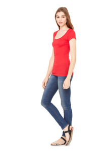 Nuloo | Tee Shirt personnalisé pour femme Rouge 2